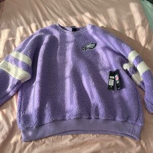 NFL Eagles Lavender Fleece Sweatshirt